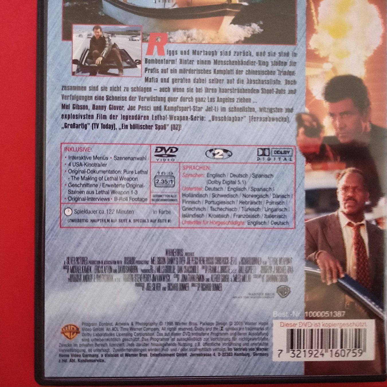 Tutti i DVDs: Lethal Weapon 4 - UNGESCHNITTEN – Usato da Dübendorf venduto da kb86_MOVIE 2