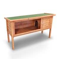 Holz Hasenstall Käfig 124 x 46 x 72 cm Kaninchenstall