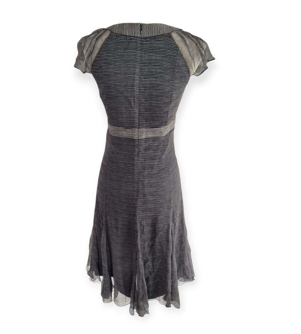 Vestiti: Wunderschönes Seidenkleid weiss/schwarz Gr. 36 – Usato da Champlan venduto da acr_kkd5 1