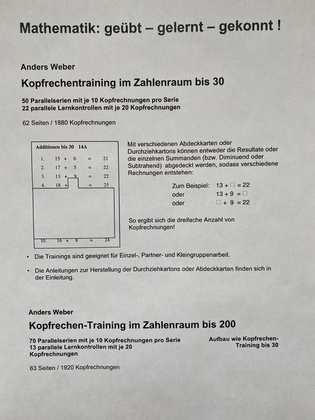 Livres: 1x1-Training 3.-6. Klasse – Neuf avec emballage d'origine à Thalwil par tinoma 5