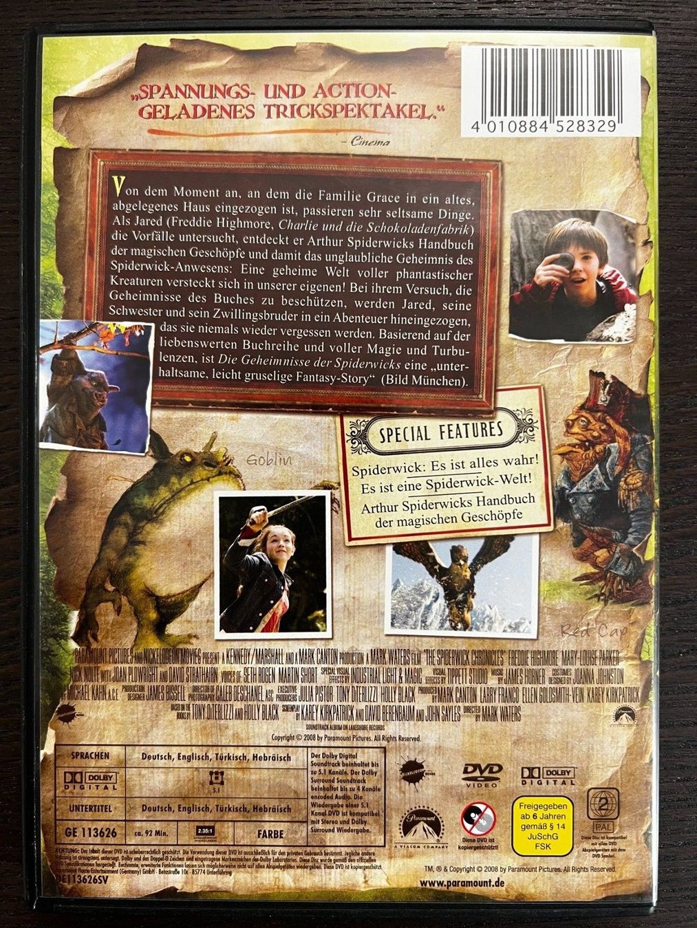 Tutti i DVDs: Die Geheimnisse der Spiderwicks – Usato da Zürich venduto da FilmFreunde 1