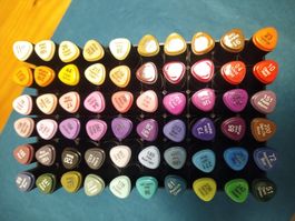 60 NEW Alcohol markers - doppia punta – MAI UTILIZZATI