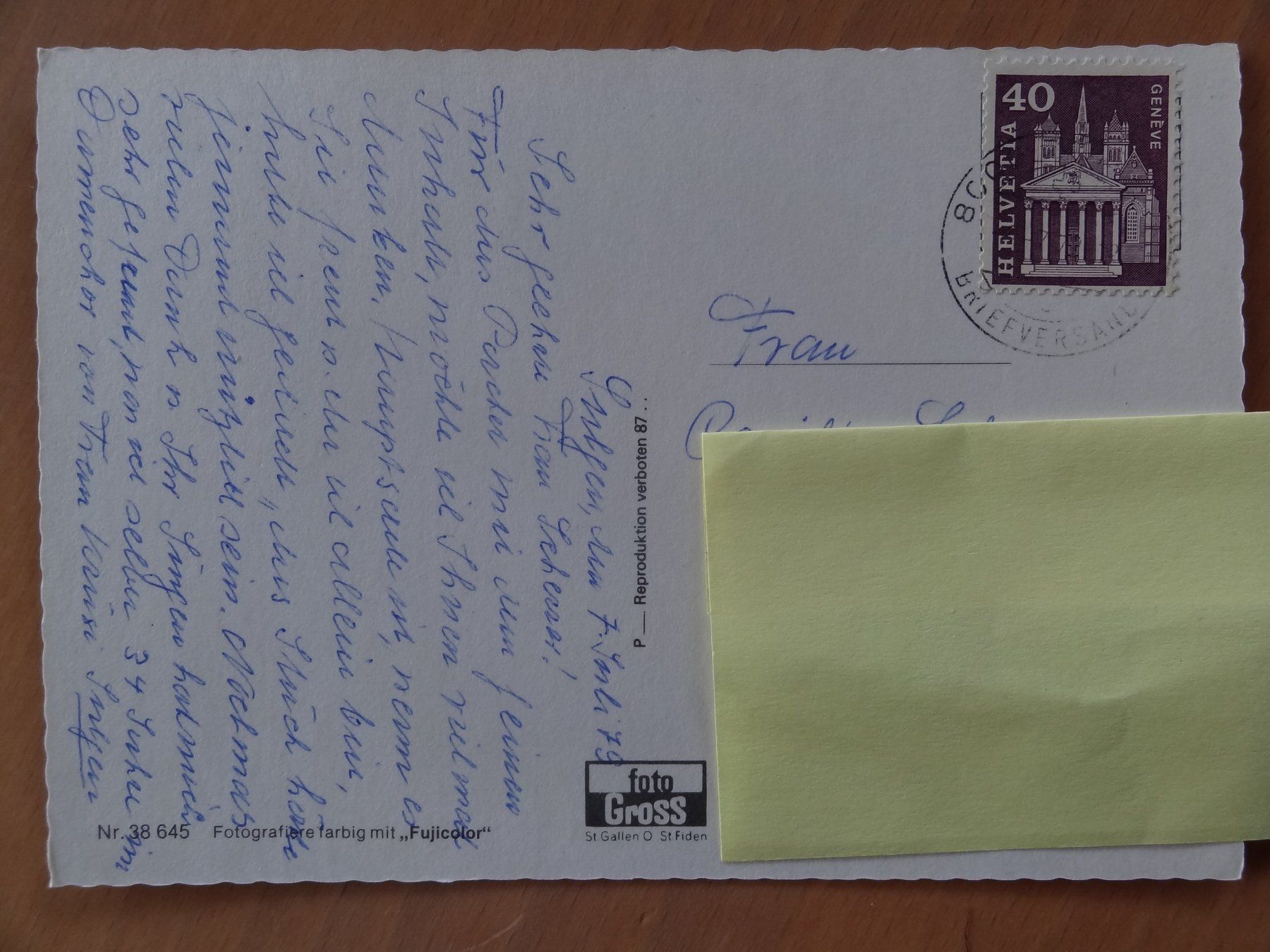 Cartoline postali: Sulgen - TG - 1979 – Usato da St Léonard venduto da Riglin 1