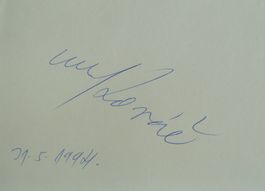 Michal Kovac (1930-2016) Politiker - Autogramm