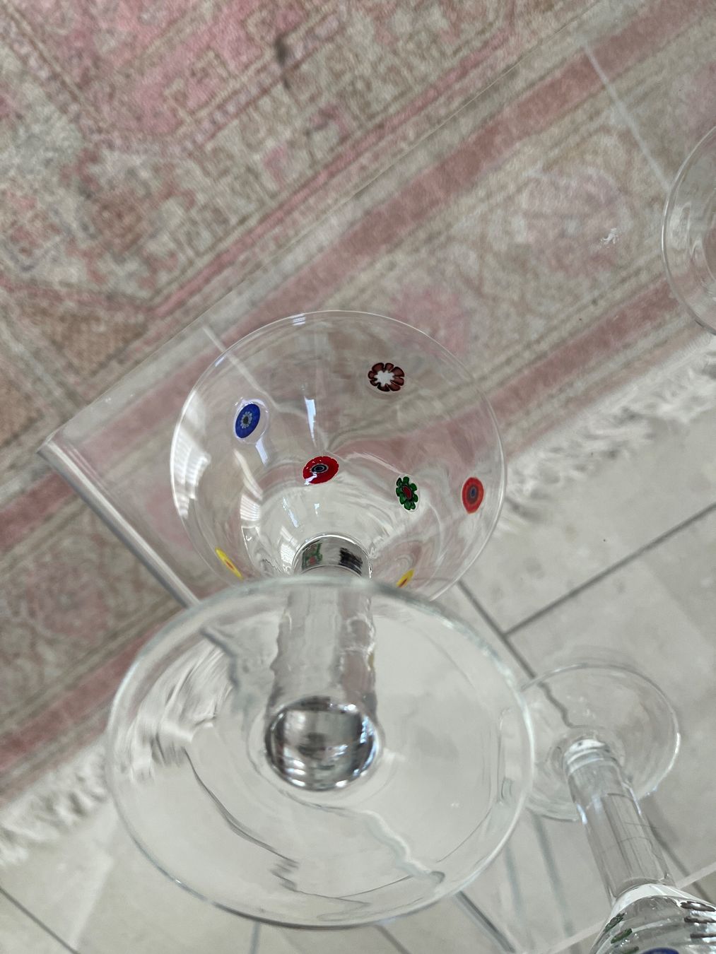 Bicchieri: 4er Set Cocktailgläser mit Blumen Inkrustationen Murano? – Usato da Gutenswil venduto da yneB1943 2