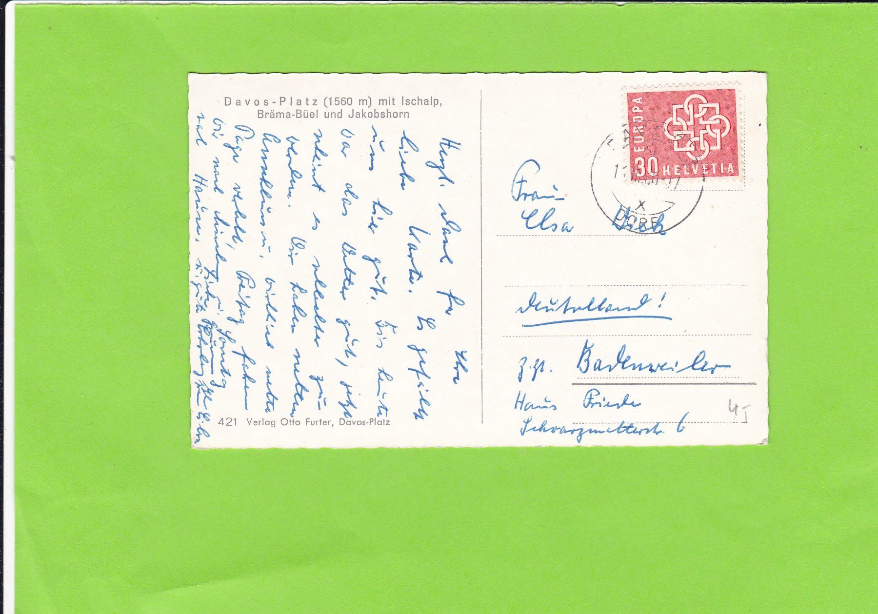 Cartoline postali: Davos – Usato da St. Peterzell venduto da neckertal 1