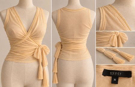 Gucci Wickeltop beige XS/S/M wie neue