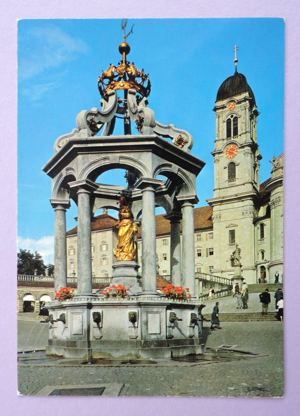 Cartoline postali: Einsiedeln, Marienbrunnen – Usato da Fétigny venduto da Billy2miny