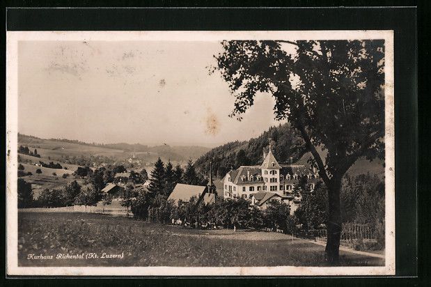 Cartoline postali: AK Richenthal, Blick auf das Kurhaus – Usato da Berlin venduto da bartko-reher
