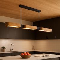 Holz 90 Esstisch LED dimmbar 3000 6500K Esszimmer Lampe
