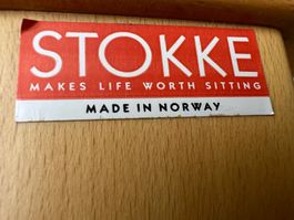 STOKKE Stuhl Holz braun Polster gebrauchter Zustand