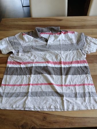 XL Striped Cotton Polo Shirt