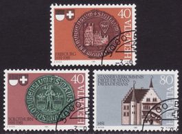 Satz SBK-Nr. 660-662 (Stanser Verkommnis 1981) gestempelt