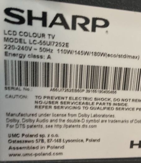 Televisori: Sharp LCD TV, 55 Zoll, Harman/Kardon Sound – Usato da Nidau venduto da alpa83 5