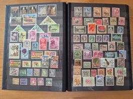 Briefmarken weltweit in Album Blau Zustand gemäss Bilder