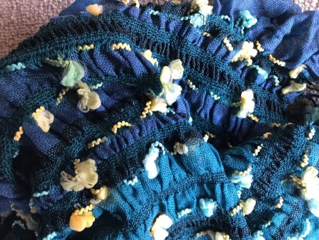 Schal Winterschal Schmuckschal Halstuch petrol/blau/bunt