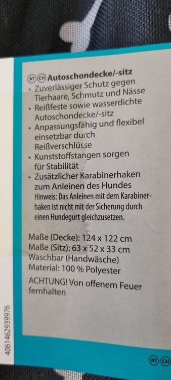 Coperte: Autoschondecke/Sitz für Hunde – Nuovo e nell'imballaggio originale da Winterthur venduto da Kiaora0 3