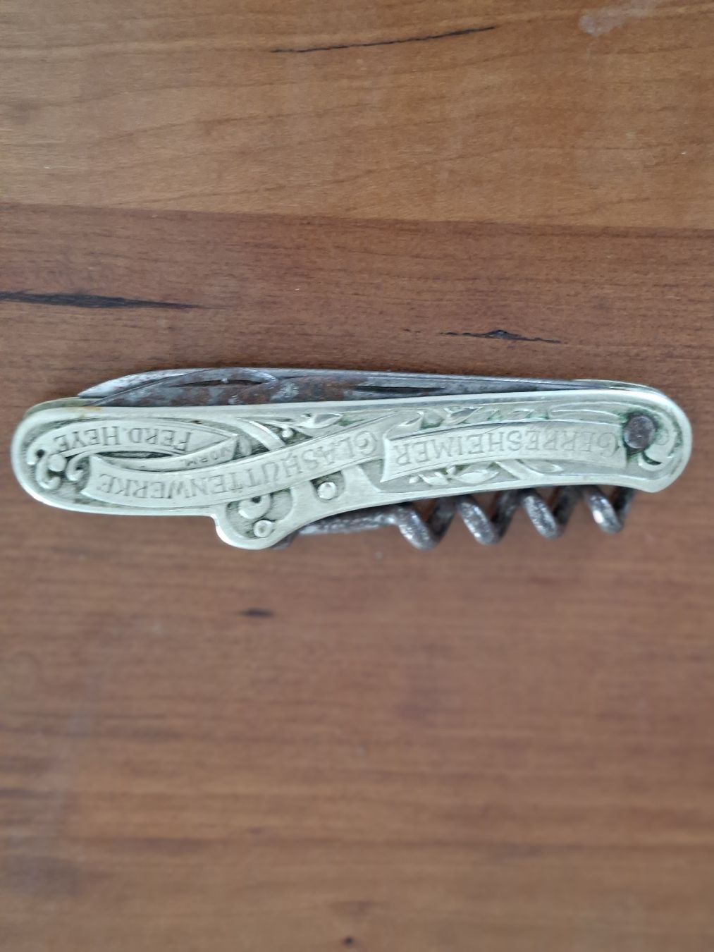 Couteaux de poche: Sackmesser antik jugendstil glashüttenwerke  heye – Défectueux à Niederlenz par bagua1 1