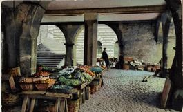 Luzern, Unter der Egg, Gemüsemarkt, 1911