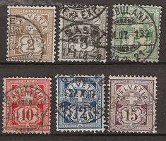 CH080 - Type chiffre 80-85  1906 obl.