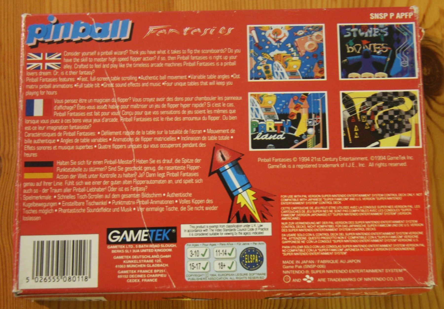 Giochi: Pinball Fantasies SNES – Usato da Fisibach venduto da Retrogames24 6