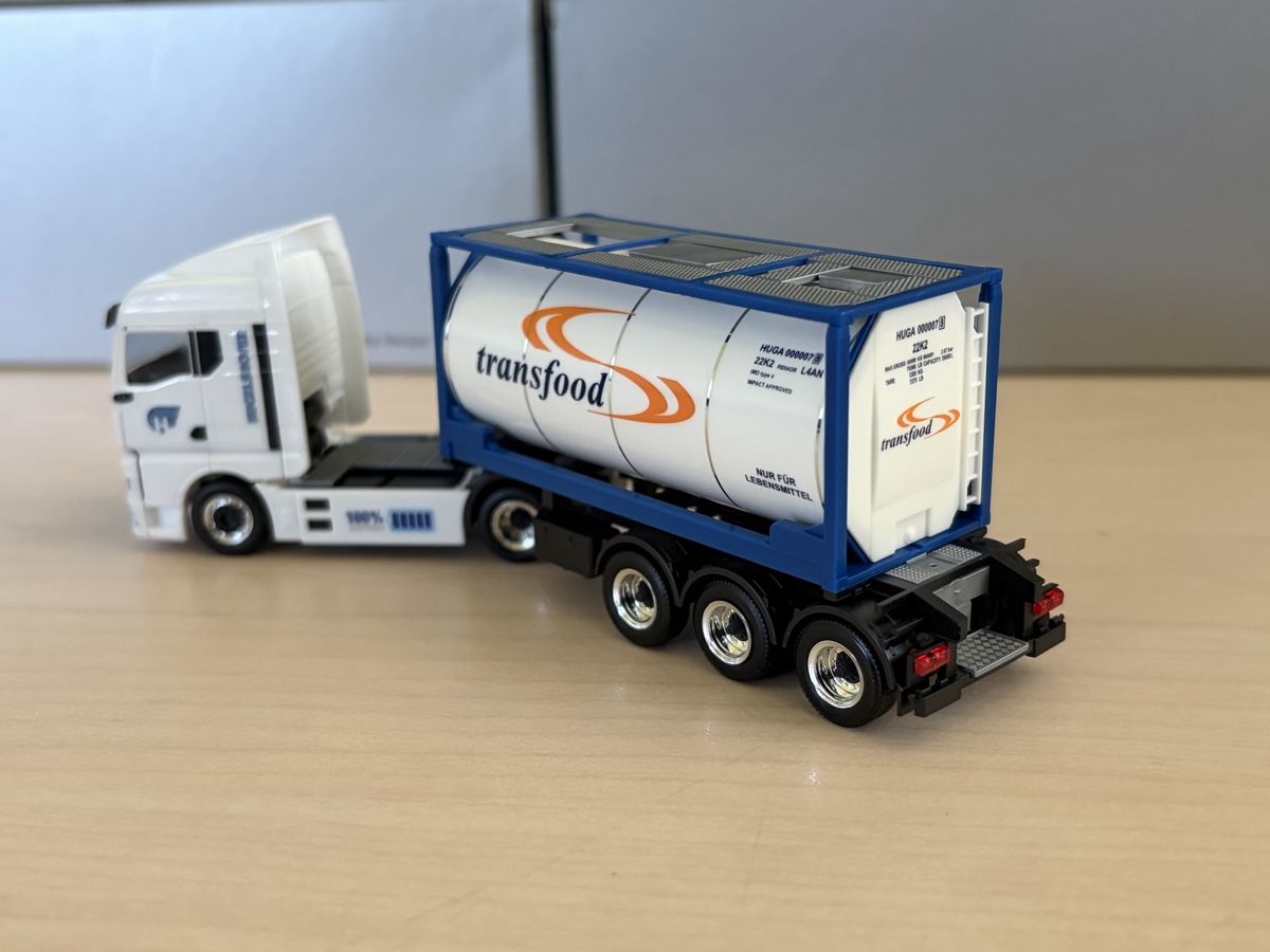 Herpa Voitures modèles: MAN eTGX Hugelshofer Tankcontainer – Neuf avec emballage d'origine à Felben-Wellhausen par Mobil01 1