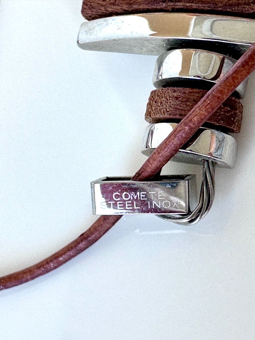 Catenine: Collana COMETE in acciaio e legno – Usato da Agno venduto da Cosmogin1811 3