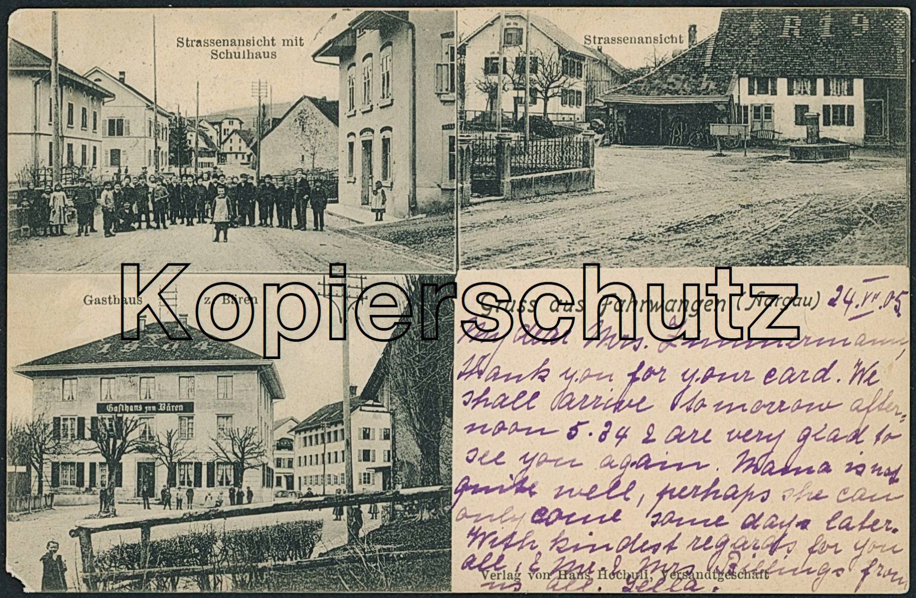 Cartoline postali: AG Fahrwangen – Usato da Schindellegi venduto da stationary