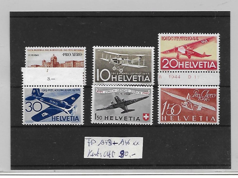 Tous les timbres: FP 1943 - 1946  ** Kat: CHF 90.- – Neuf (Voir description) à Basel par Ilp