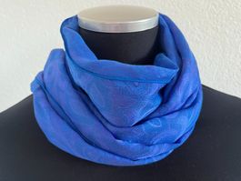 Colora Schal, 68% Seide, Blau, NEU