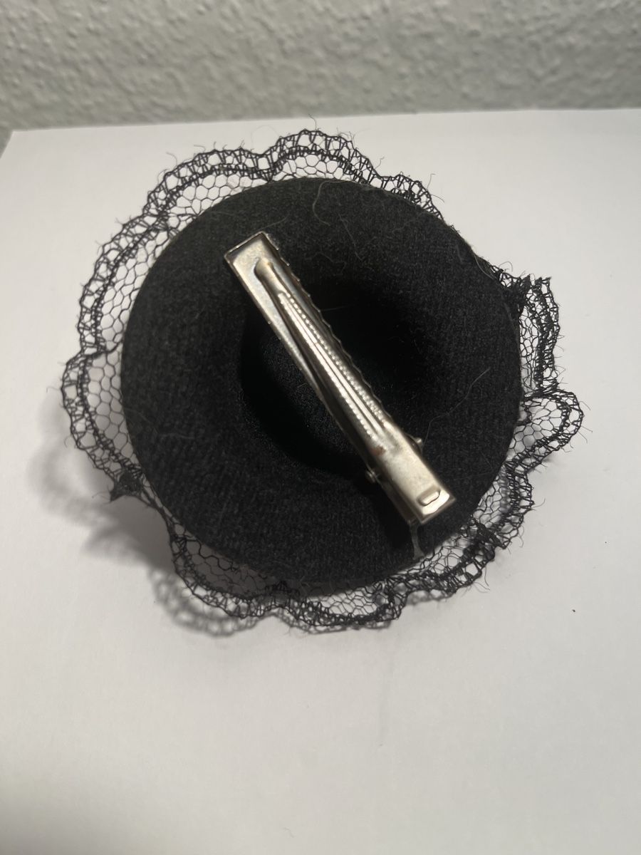 Haarschmuck: Schwarzer Mini-Hut Haarspange, Viktorian Goth – Neu (gemäss Beschreibung) aus Trimbach von Ninusch 1