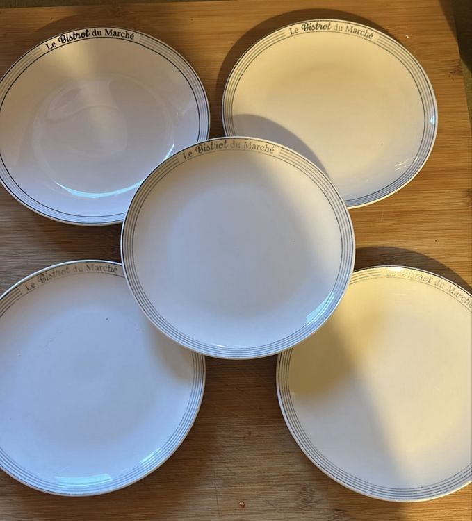 Lot de 5 assiettes Le Bistrot du Marché (D'occasion) à St-Prex pour CHF ...
