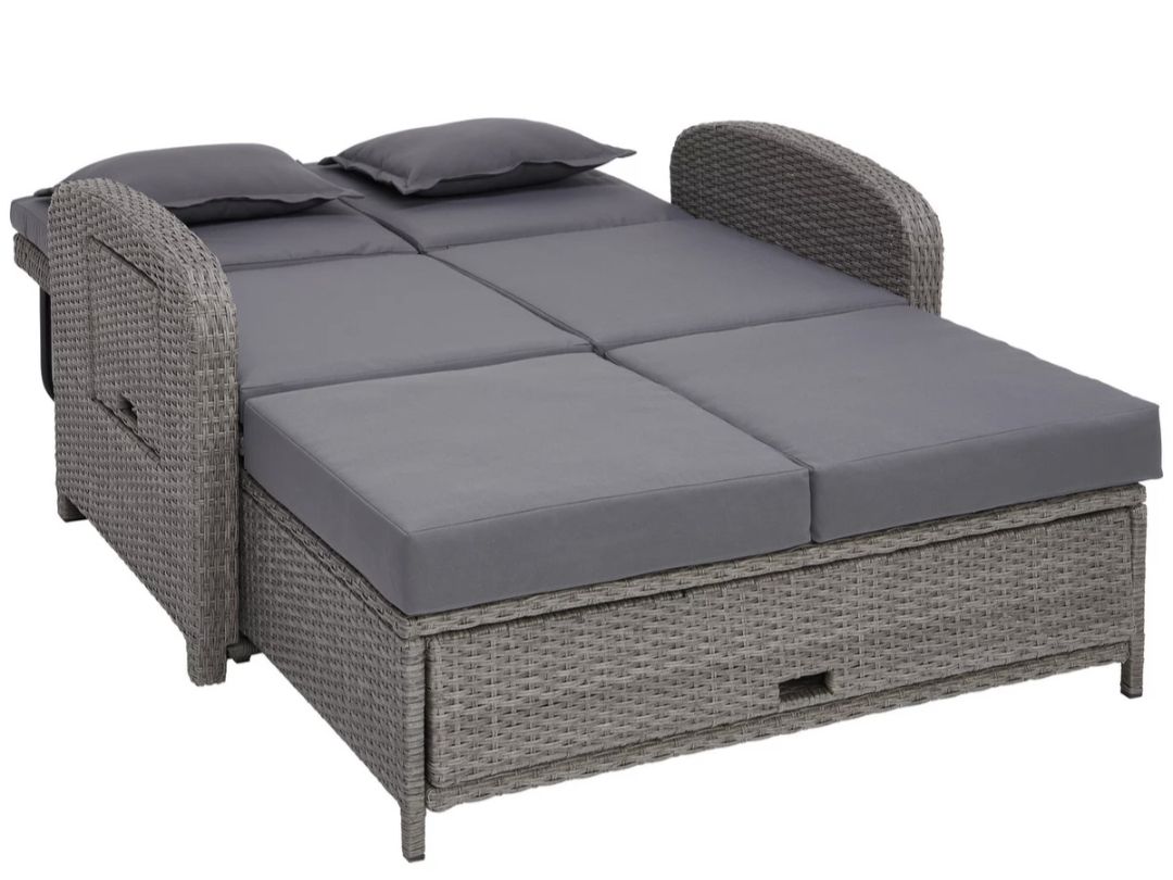 Divani: Gartenlounge Rattan mit Liegefunktion – Nuovo (secondo la descrizione) da Birsfelden venduto da DealWithStil 4