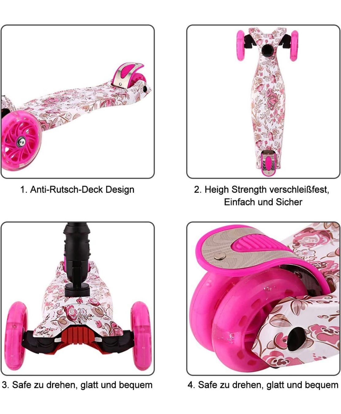 Véhicules pour enfants: WeSkate Kinderroller Mädchen ,Kinder 3 Rad Roller weiss mit – Neuf avec emballage d'origine à Basel par Seifehuesli 5