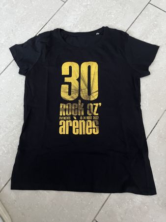 T-shirt noir femme taille L Rock Oz'Arenes 2022