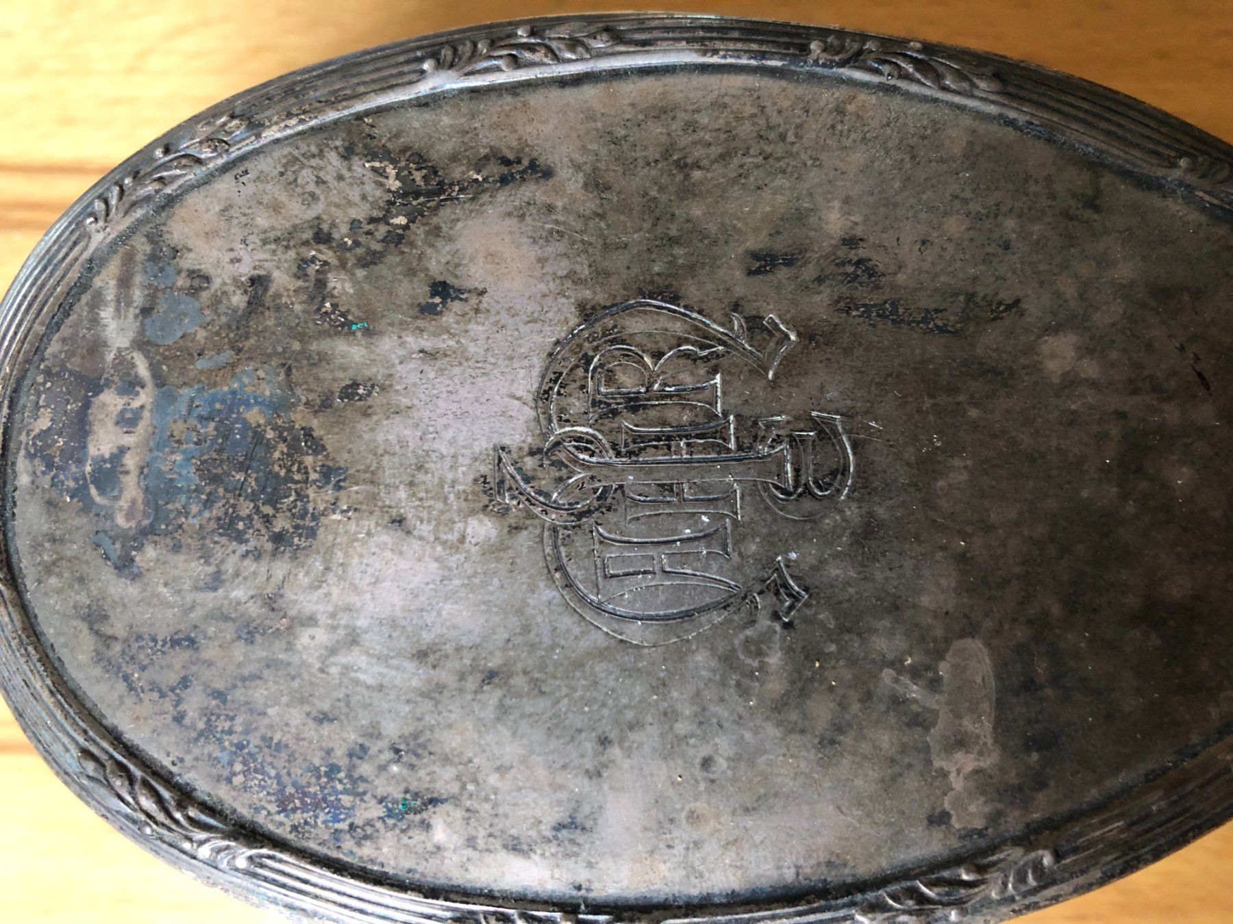 Altro per la cura dei capelli: Antike Sterling Silber Haarbürste mit Monogramm ca. 1910 – Usato da Basel venduto da Cambes 3