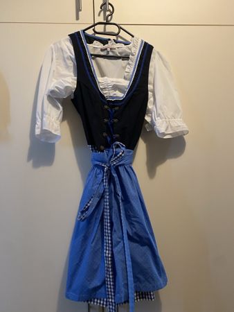 Dirndl Damen blau/weiss 46/44