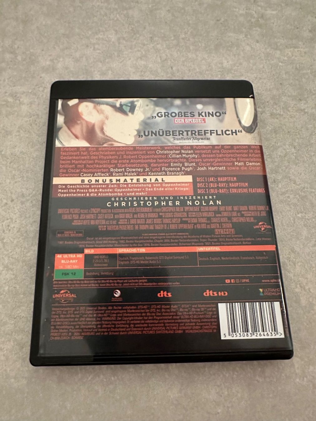 Alle DVDs: Oppenheimer - 4K UHD Blu-ray – Gebraucht aus Arlesheim von  1