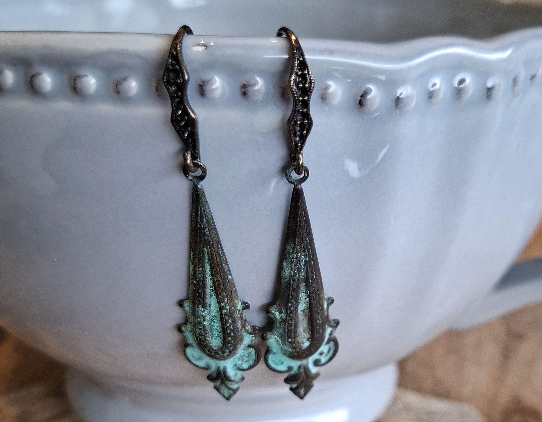 Orecchini pendenti & Orecchini a lobo: GREEN - Messingohrringe – Nuovo e nell'imballaggio originale da Mühlethal venduto da nicita-modeschmuck 1