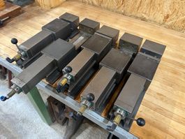 5x Pneumatik Schraubstock Lehrwerkstätte
