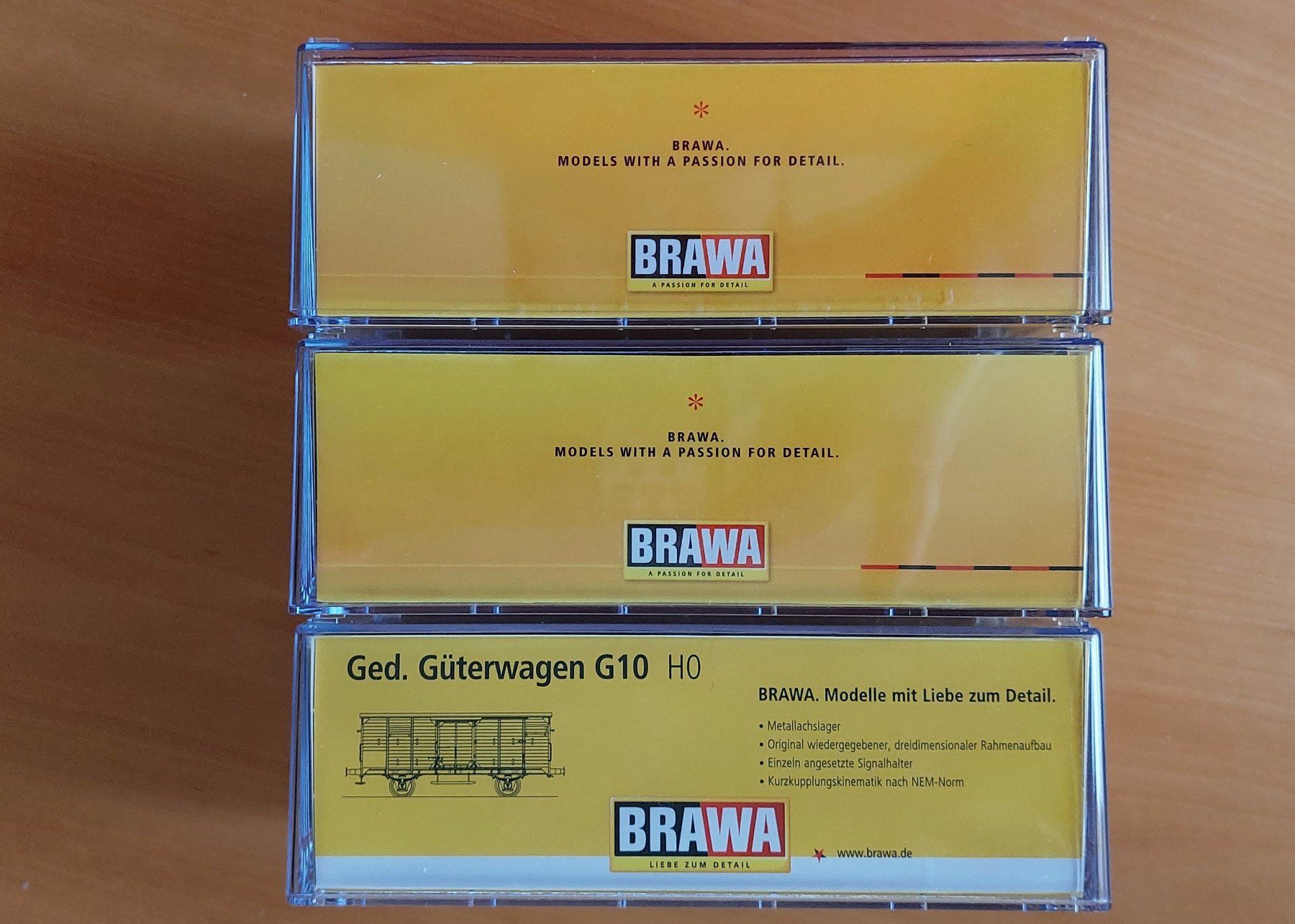 Brawa Modellini di ferrovie: BRAWA Set I - 3 verschiedene Güterwagen – Nuovo e nell'imballaggio originale da Rotkreuz venduto da MOBAHN-1zu87 4