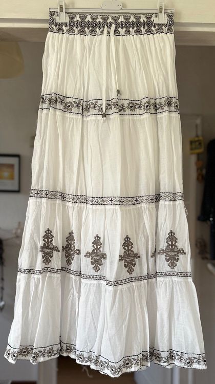 Max Studio Jupe maxi en crêpe polyester avec boutons pour femme