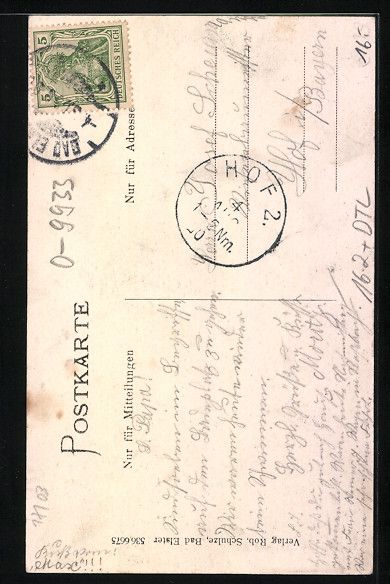 Cartoline postali: Bad Elster, Ortsansicht von der Alberth – Usato da Berlin venduto da bartko-reher 1