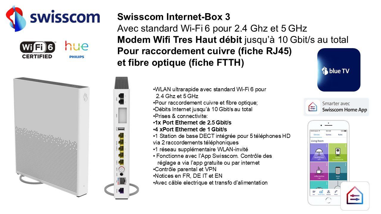 Swisscom Modems & Routeurs: Swisscom Internet Box 3 – Neuf (Voir description) à St-Légier-Chiésaz par EvaVDRiviera