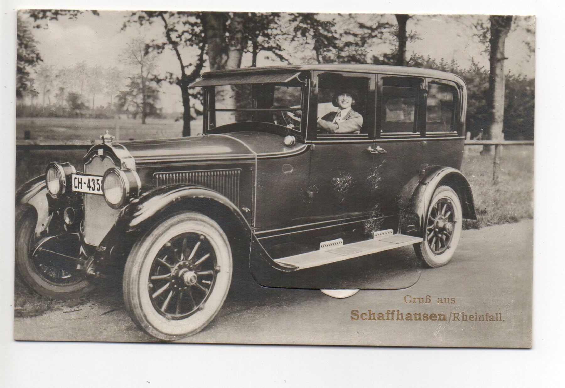 Cartoline postali: Gruss aus SCHAFFHAUSEN Leporello - Auto – Usato da Jona venduto da philajona