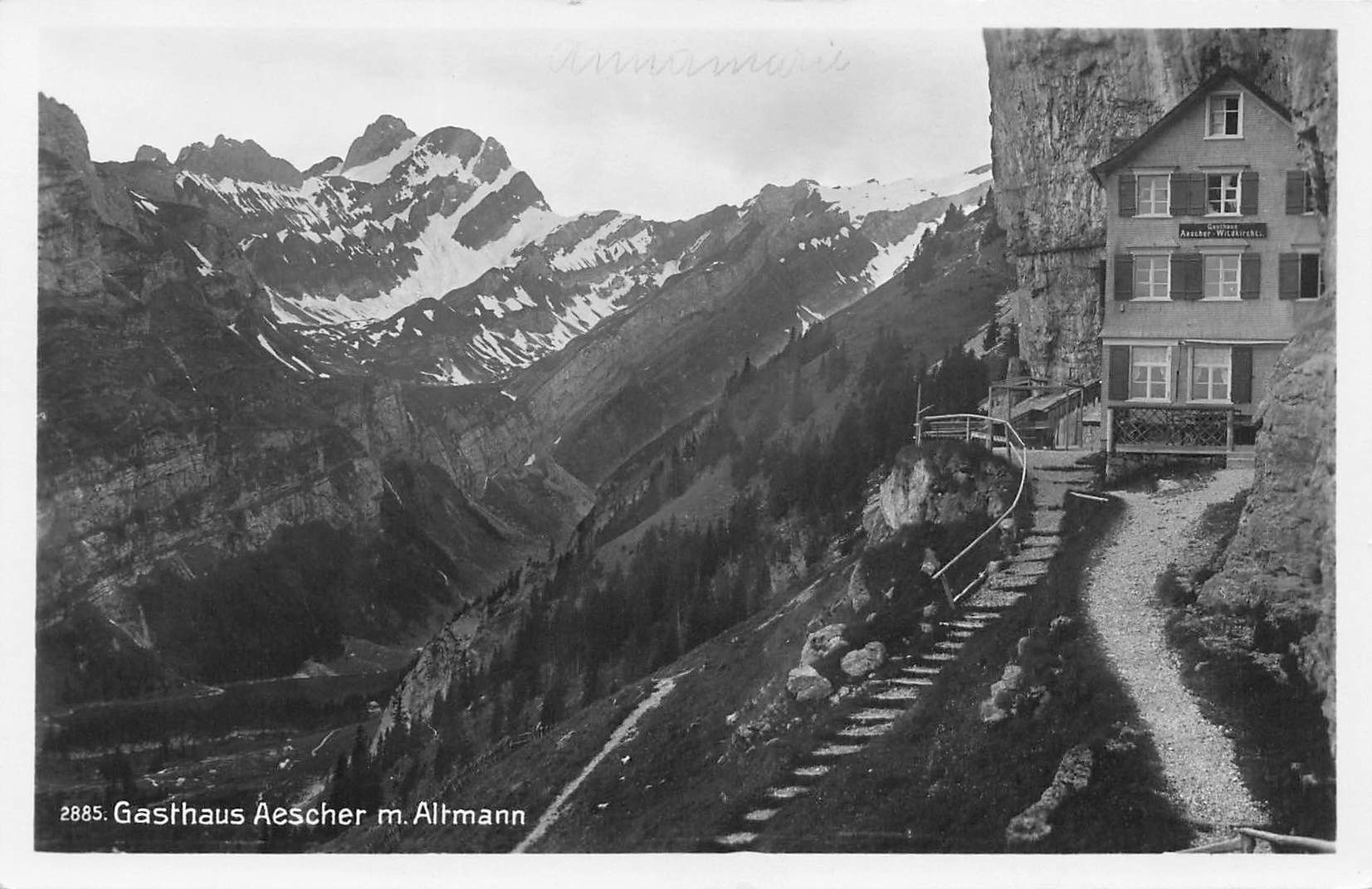 Cartoline postali: Gasthaus aescher m. altman – Usato da Biasca venduto da Blenio71