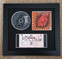 Metallica - Original in person Autogramm auf Ticket, gerahmt