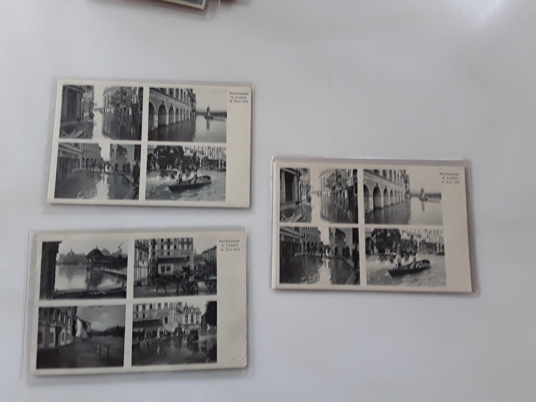 Cartoline postali: Hochwasser Luzern Juni 1910 – Usato da Kriens venduto da Seppikem