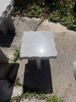 Gartentisch mit Sitzbänken Granit rustikal Naturstein 4-teil