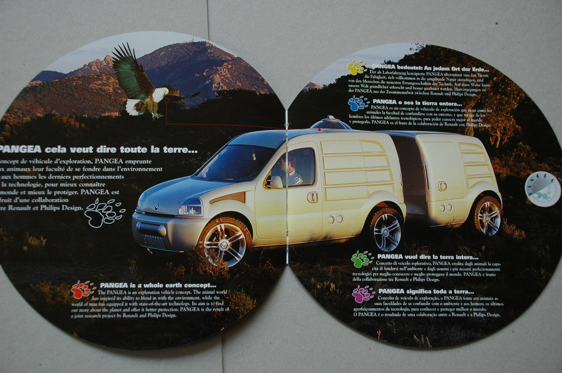 Renault Documenti: Concept Car Renault Pangea - Original-Prospekt – Nuovo (secondo la descrizione) da Malans GR venduto da Chueche427 1